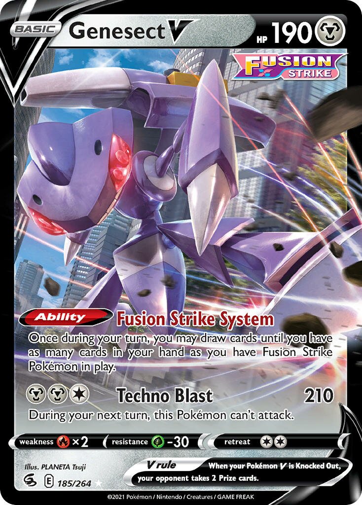 Genesect V - 185/264 - Holo Rare V (Inglés Foil NM)