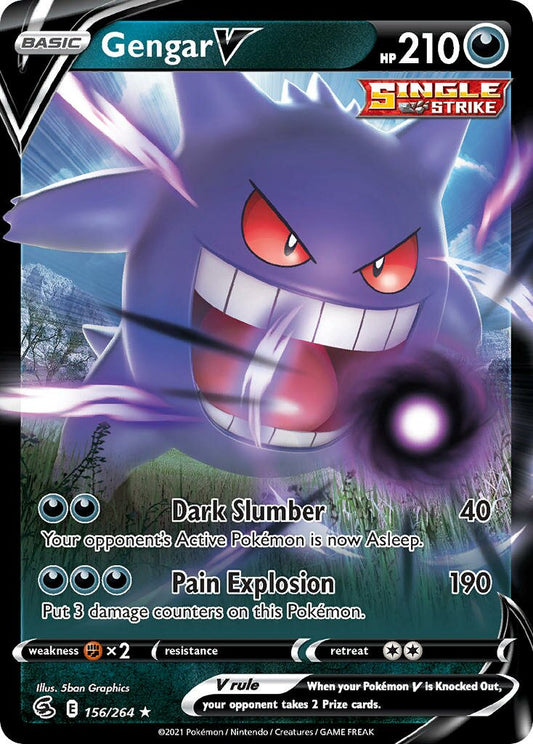 Gengar V - 156/264 - Holo Rare V (Inglés Foil NM)