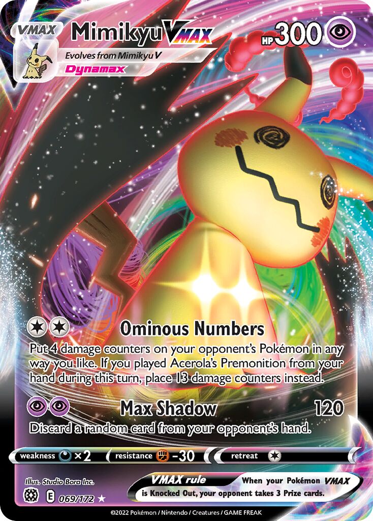 Mimikyu VMAX - 069/172 - Holo Rare VMAX (Español Foil NM)