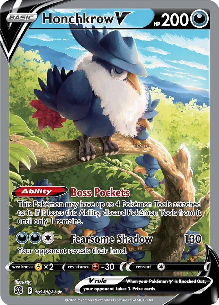 Honchkrow V - 162/172 - Rare Ultra (Inglés Foil NM)