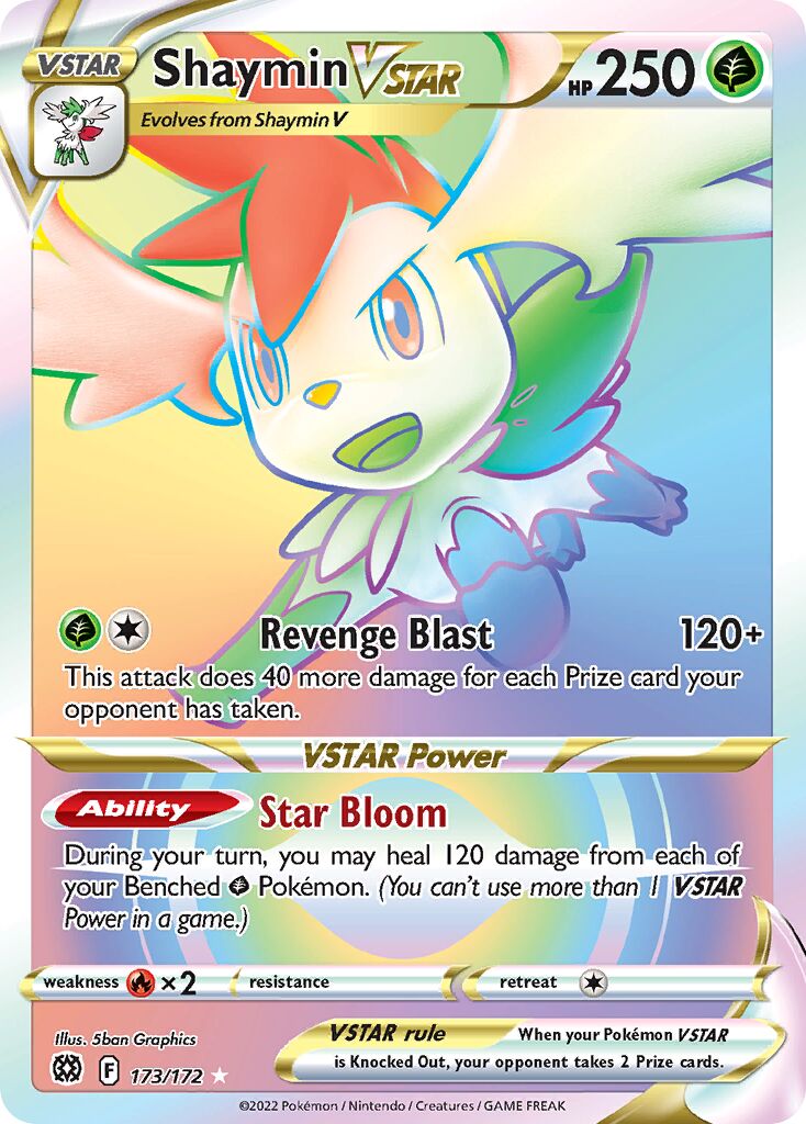 Shaymin VSTAR - 173/172 - Rare Rainbow (Inglés Foil NM)
