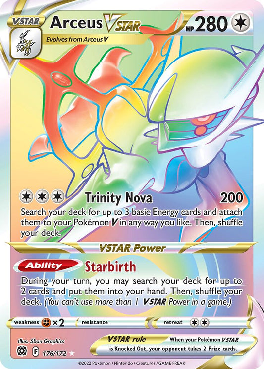 Arceus VSTAR - 176/172 - Rare Rainbow (Inglés Foil LP)