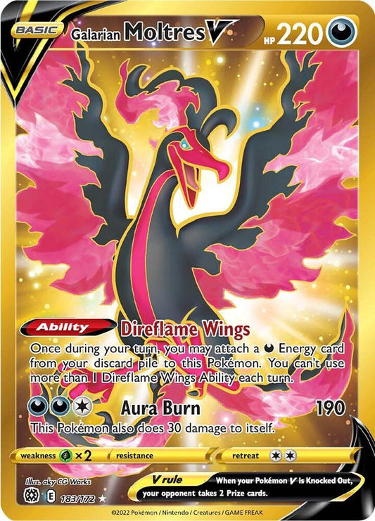 Galarian Moltres V - 183/172 - Rare Secret (Inglés Foil NM)