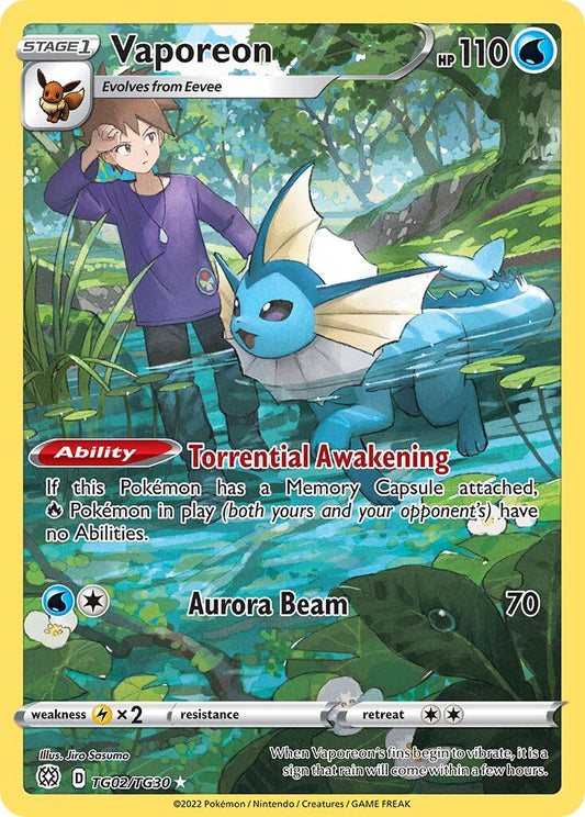 Vaporeon - TG02/TG30 - Rare Holo (Inglés Foil LP)