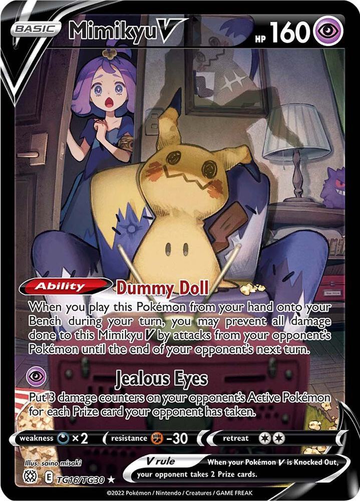 Mimikyu V - TG16/TG30 - Holo Rare V (Inglés Foil NM)