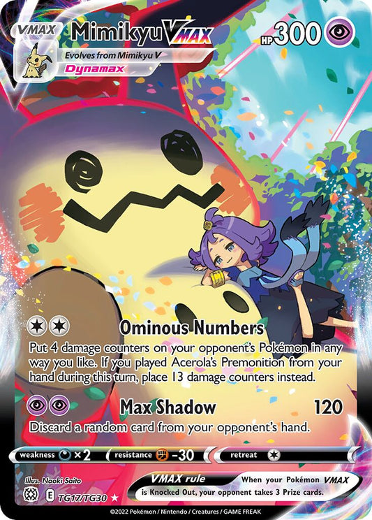 Mimikyu VMAX - TG17/TG30 - Holo Rare VMAX (Inglés Foil NM)