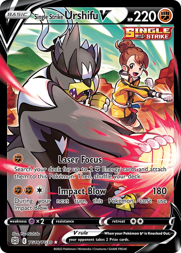 Single Strike Urshifu V - TG18/TG30 - Holo Rare V (Español Foil LP)