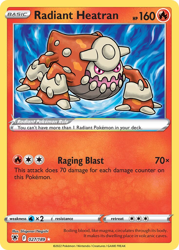 Radiant Heatran - 027/189 - Radiant Rare (Inglés Foil NM)