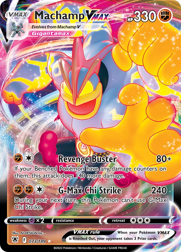 Machamp VMAX - 073/189 - Holo Rare VMAX (Inglés Foil NM)