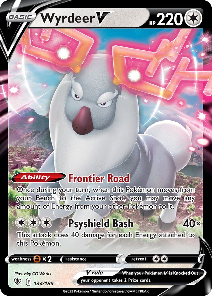 Wyrdeer V - 134/189 - Holo Rare V (Inglés Foil NM)