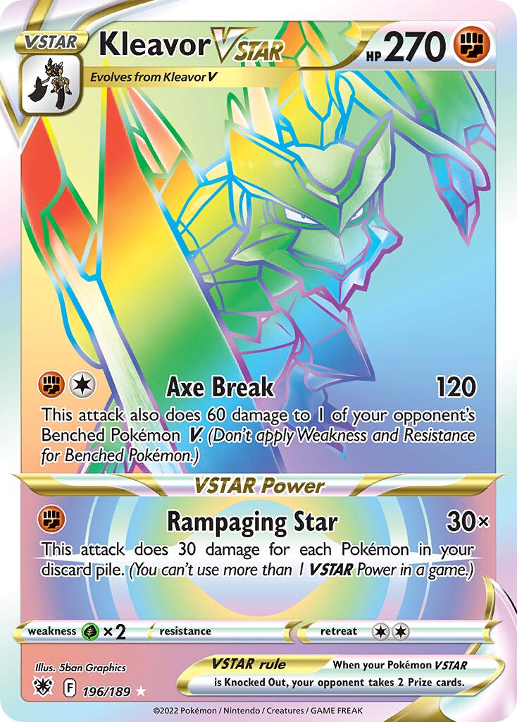 Kleavor VSTAR - 196/189 - Rare Rainbow (Inglés Foil NM)