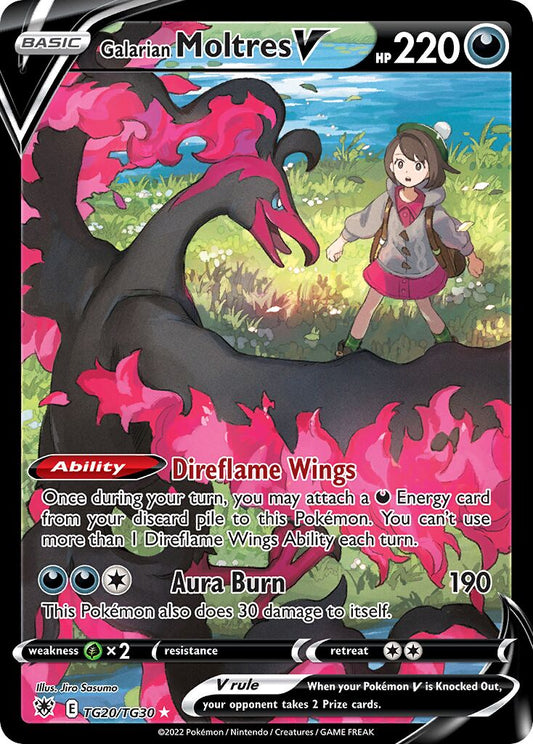 Galarian Moltres V - TG20/TG30 - Holo Rare V (Inglés Foil NM)