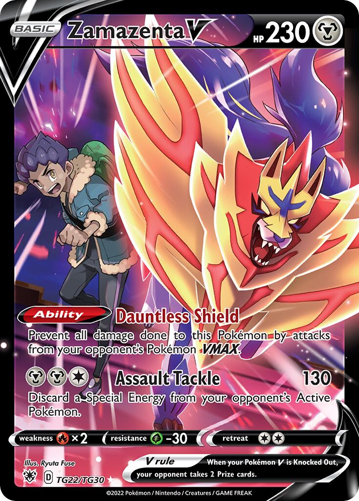 Zamazenta V - TG22/TG30 - Holo Rare V (Inglés Foil NM)