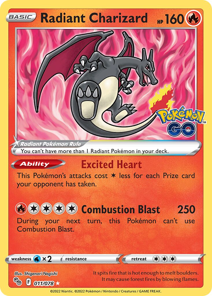 Radiant Charizard - 011/078 - Radiant Rare (Español Foil NM)