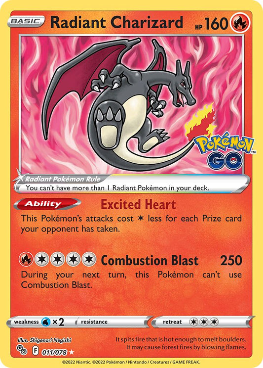 Radiant Charizard - 011/078 - Radiant Rare (Español Foil NM)