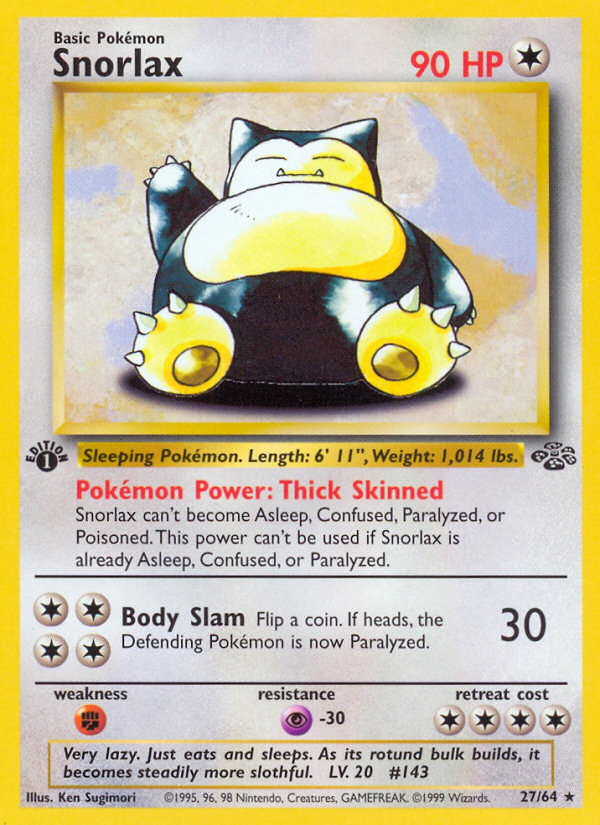 Snorlax - 027/64 - Rare (HP)