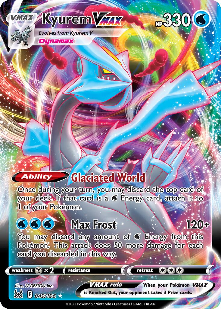 Kyurem VMAX - 049/196 - Holo Rare VMAX (Inglés Foil NM)