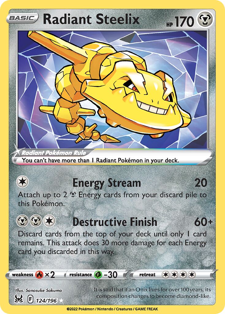Radiant Steelix - 124/196 - Radiant Rare (Inglés Foil NM)