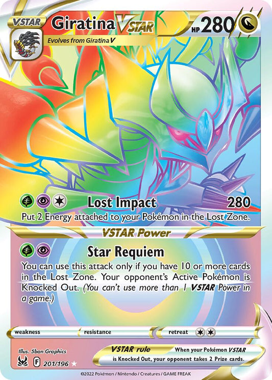 Giratina VSTAR - 201/196 - Rare Rainbow (Inglés Foil NM)