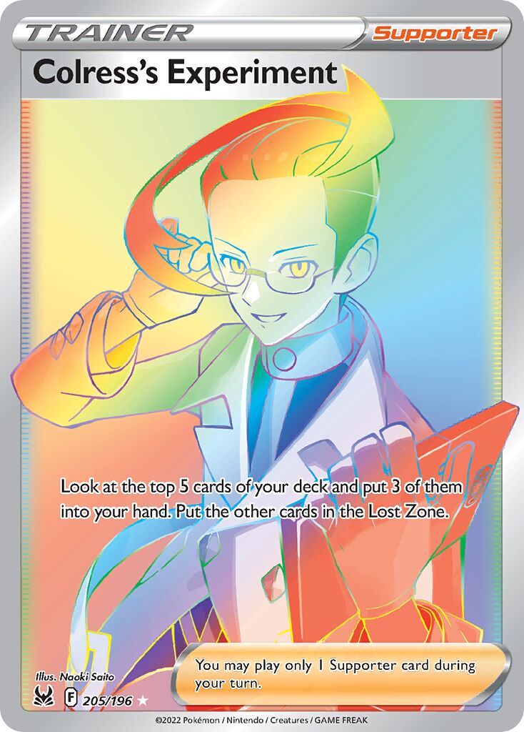 Colress's Experiment - 205/196 - Rare Rainbow (Inglés Foil NM)