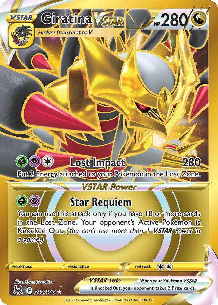 Giratina VSTAR - 212/196 - Rare Secret (Español Foil NM)