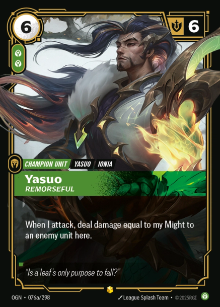 YASUO, REMORSEFUL - OGN-076a/298