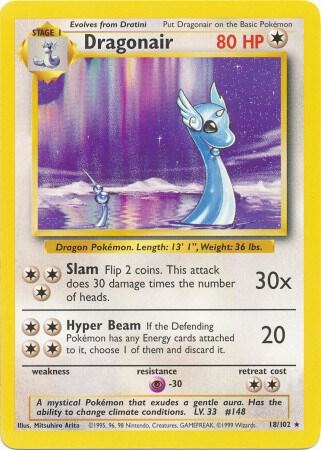 Dragonair - 18/102 - Rare (Inglés NM)