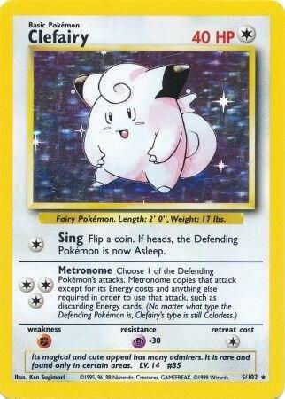Clefairy - 5/102 - Rare Holo (Inglés Foil LP)