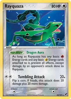 Rayquaza - 22/107 - Holo Rare (Inglés Foil DMG)