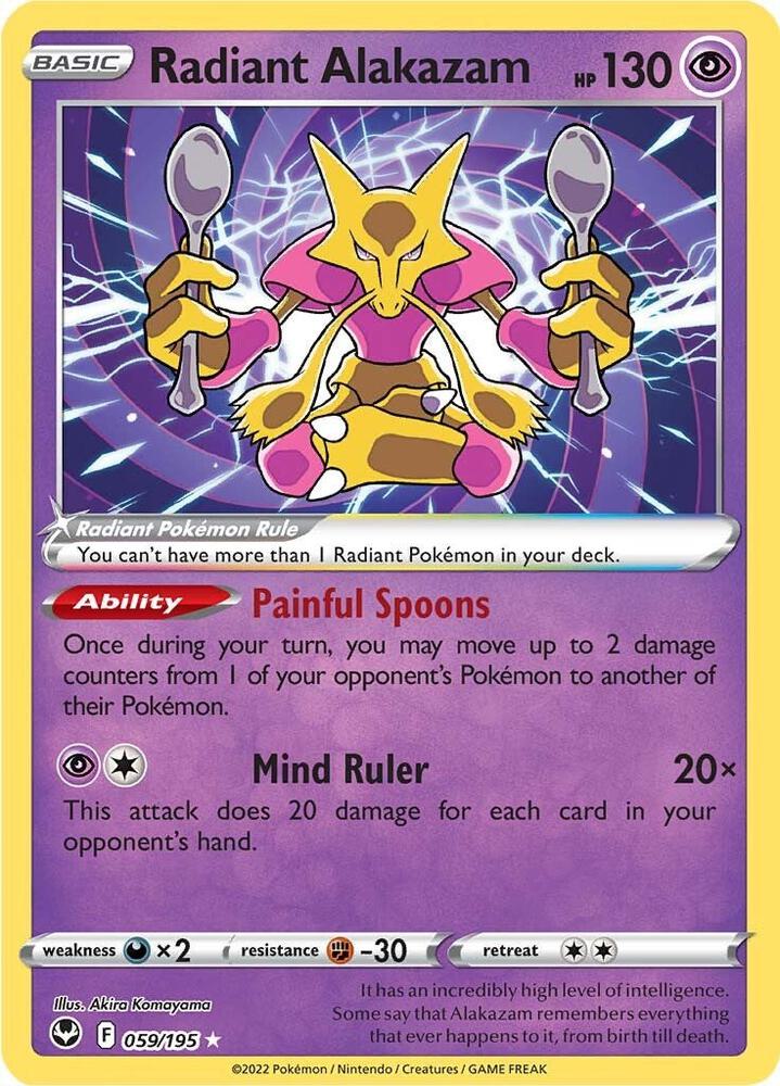 Radiant Alakazam - 059/195 - Radiant Rare (Inglés Foil NM)
