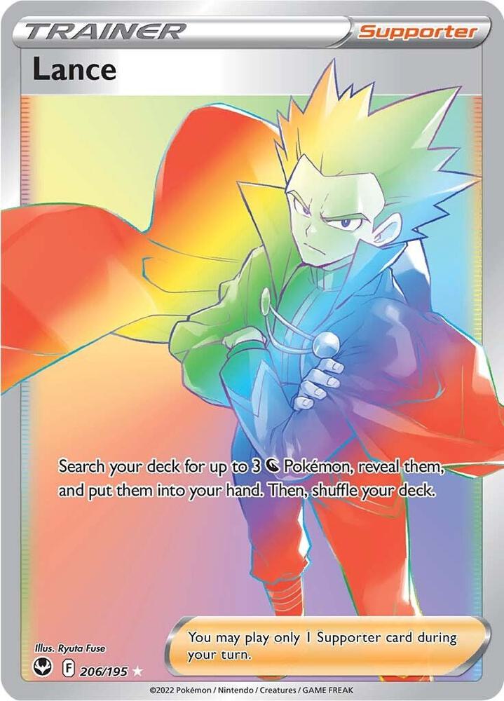 Lance - 206/195 - Rare Rainbow (Inglés Foil NM)