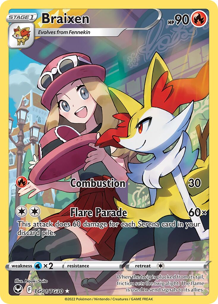 Braixen - TG01/TG30 - Rare Holo (Español Foil NM)