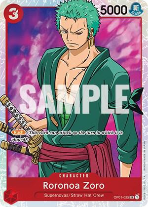 Roronoa Zoro (025) - OP01-025 - Super Rare Foil (Inglés Foil NM)