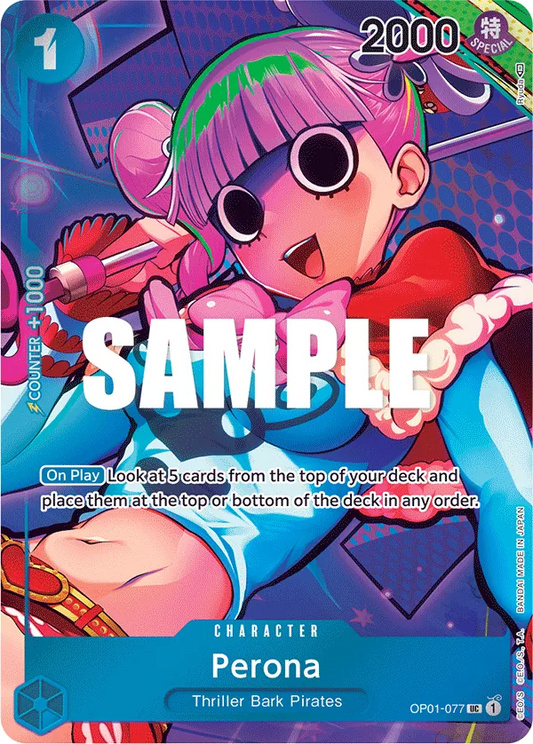 Perona (Box Topper) - OP01-077 - Full Art Foil (Inglés Foil MP)