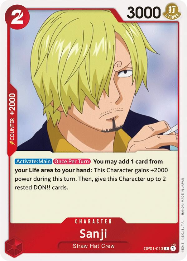 Sanji - OP01-013 - Rare Foil (Inglés Foil NM)