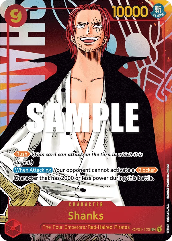 Shanks (Parallel) - OP01-120 - Alternate Art Foil (Inglés Foil NM)