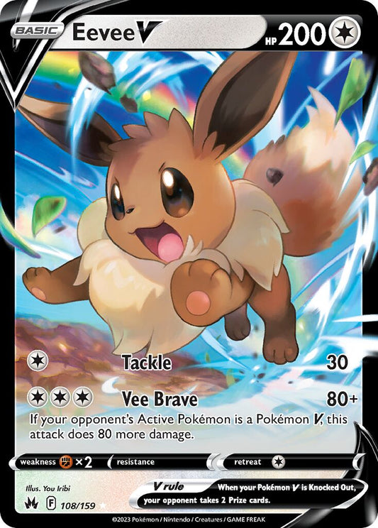 Eevee V - 108/159 - Holo Rare V (Inglés Foil NM)