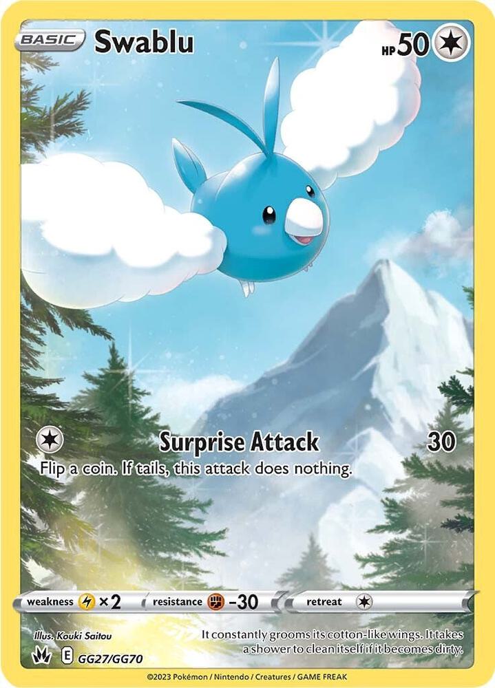 Swablu - GG27/GG70 - Rare Holo (Inglés Foil NM)