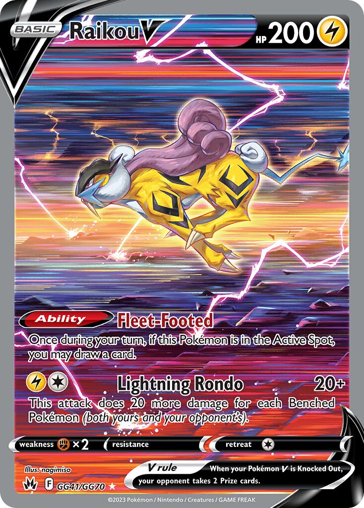 Raikou V - GG41/GG70 - Holo Rare V (Inglés Foil NM)