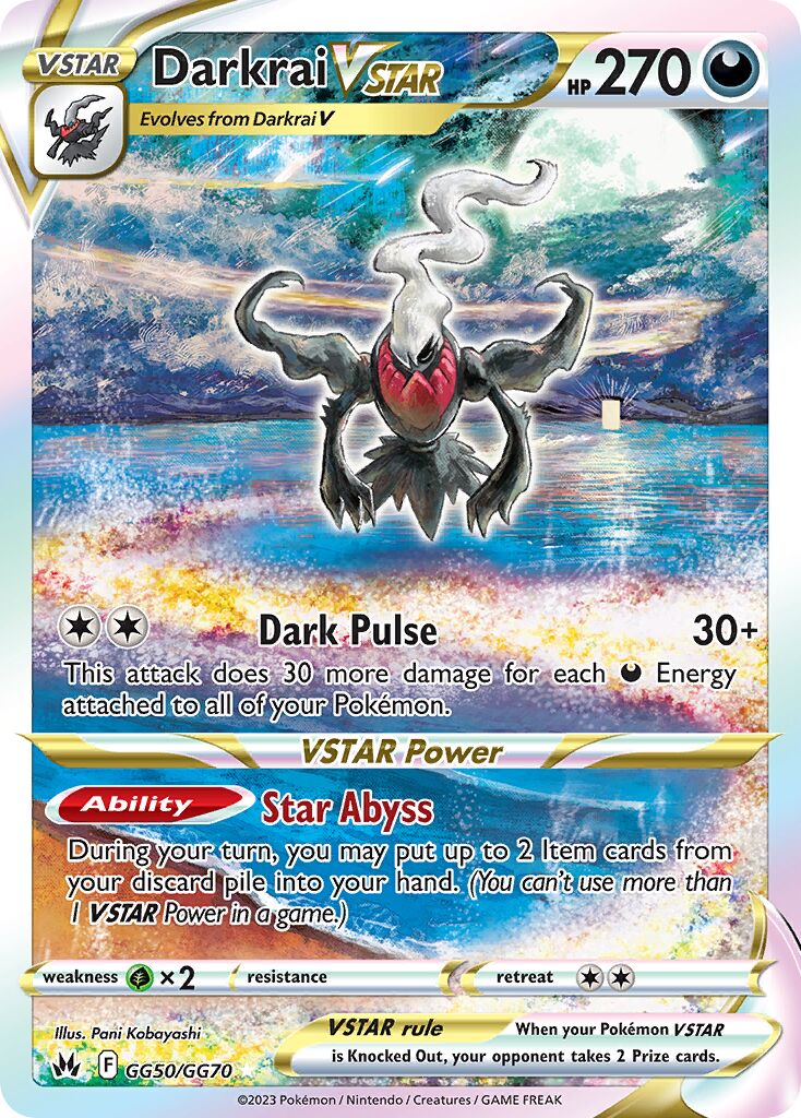 Darkrai VSTAR - GG50/GG70 - Holo Rare VSTAR (Inglés Foil NM)