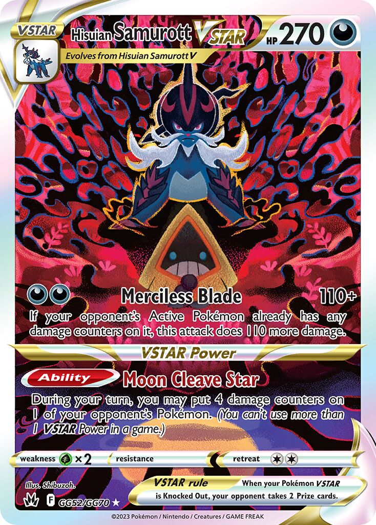 Hisuian Samurott VSTAR - GG52/GG70 - Holo Rare VSTAR (Inglés Foil NM)