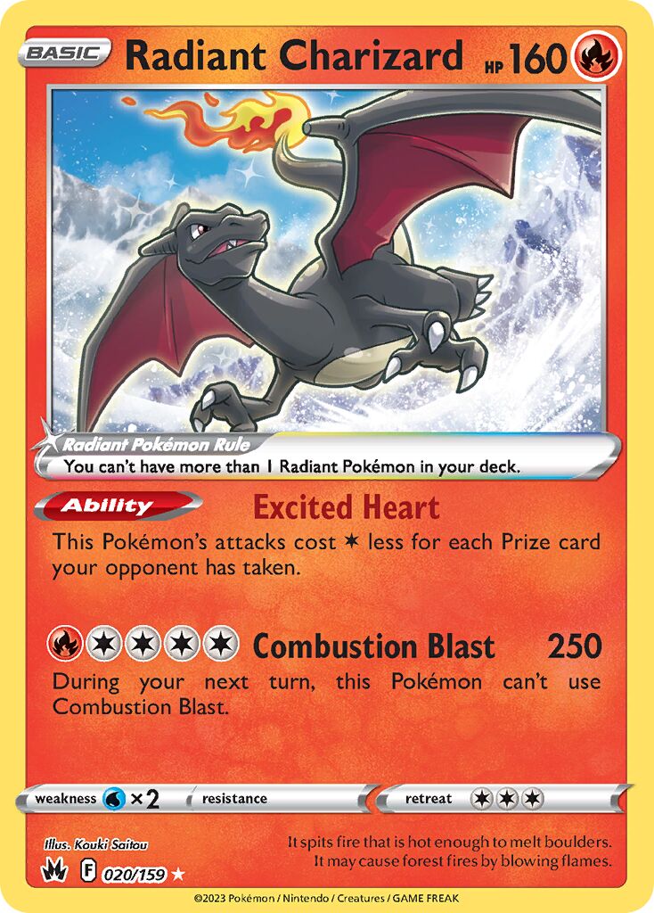 Radiant Charizard - 020/159 - Radiant Rare (Inglés Foil NM)