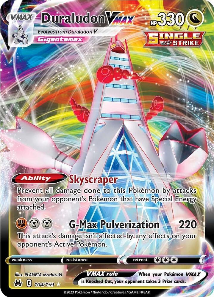 Duraludon VMAX - 104/159 - Holo Rare VMAX (Inglés Foil NM)