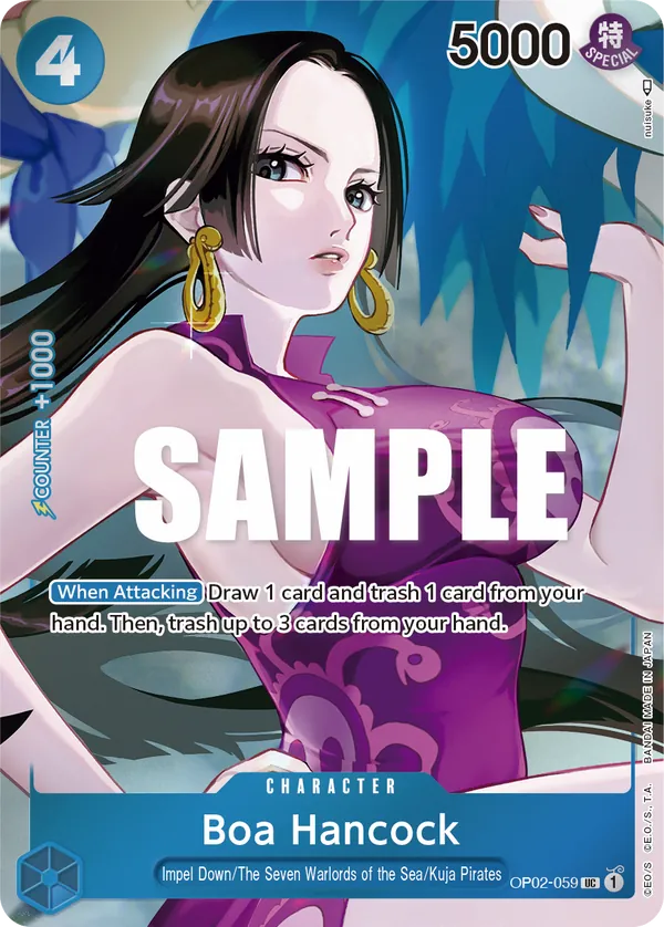 Boa Hancock (Box Topper) - OP02-059 - Full Art Foil (Inglés Foil NM)