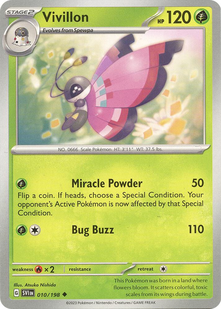 Vivillon - 010/198 - Uncommon (Inglés NM)