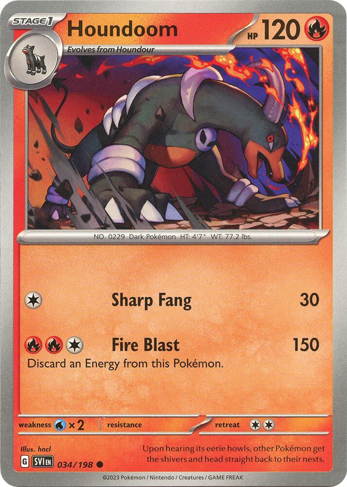Houndoom - 034/198 - Common (Inglés NM)