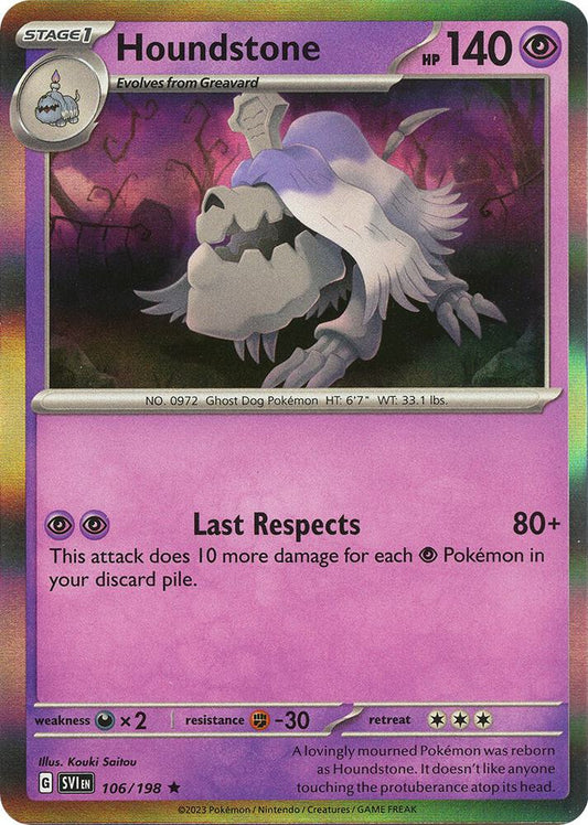 Houndstone - 106/198 - Rare (Inglés Foil NM)