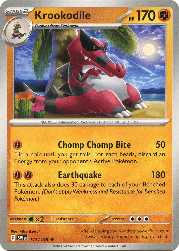 Krookodile - 117/198 - Uncommon (Inglés Reverse Holo NM)