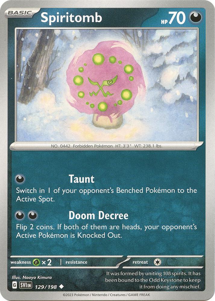 Spiritomb - 129/198 - Uncommon (Español Reverse Holo NM)