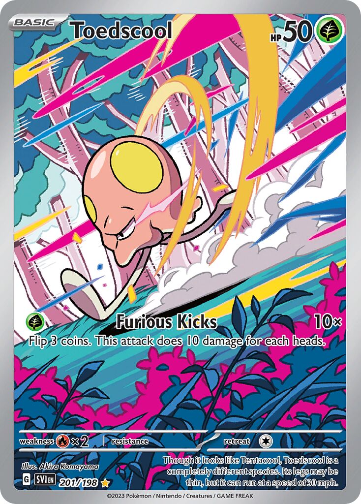 Toedscool - 201/198 - Illustration Rare (Inglés Foil NM)